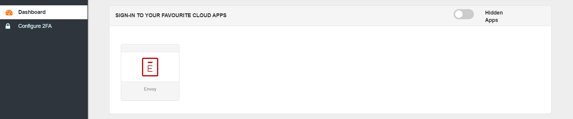 Envoy Single Sign-On (SSO) manage apps