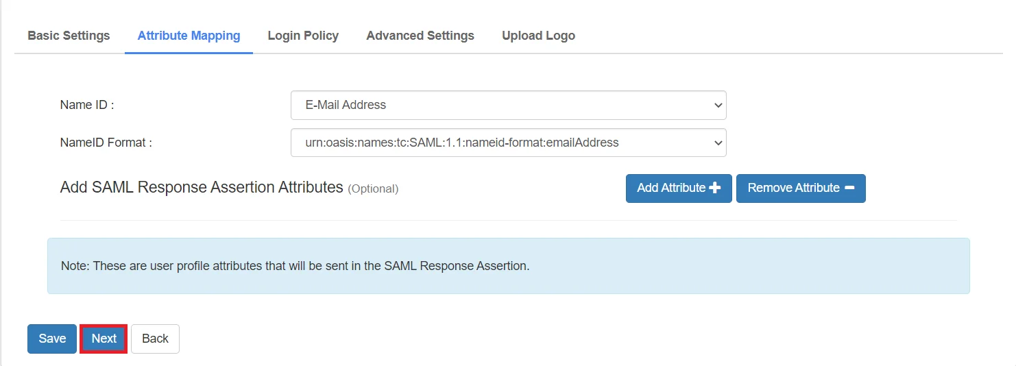 Fileflex Single Sign-On (sso) Add Attribute
