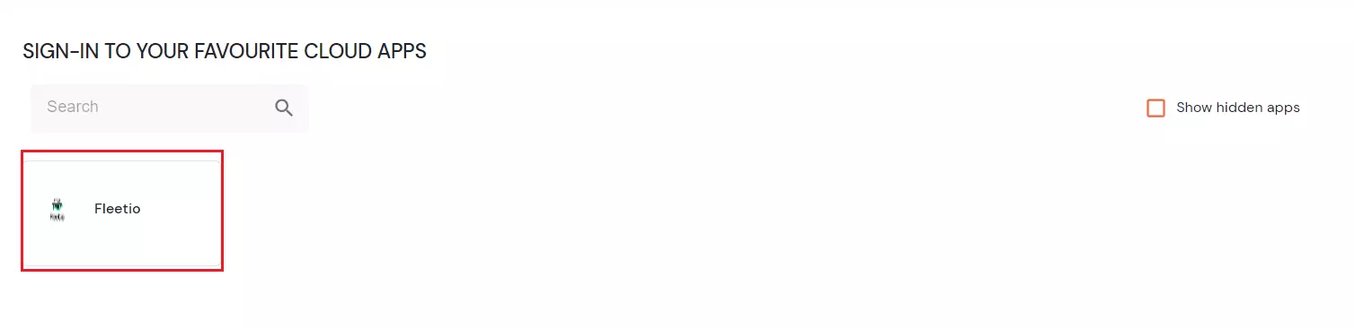 Fleetio Single Sign-On (SSO) manage apps