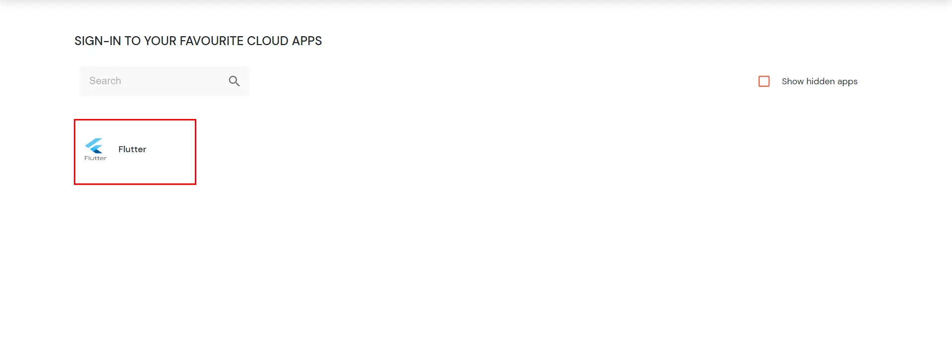 Flutter Single Sign-On (SSO) manage apps