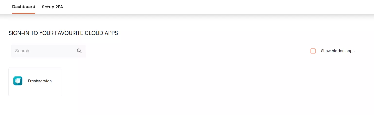 Freshservice Single Sign-On (SSO) manage apps