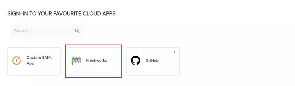 Freshworks Single Sign-On (SSO) manage apps