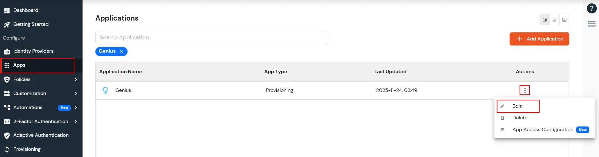 Genius Provisioning