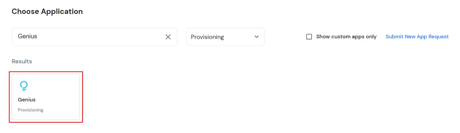 Genius Provisioning