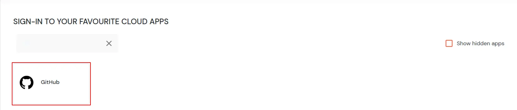 GitHub Single Sign-On (SSO) manage apps