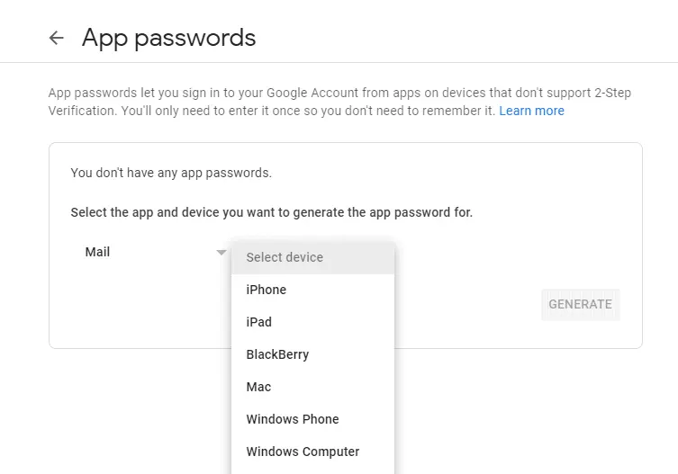 Select device