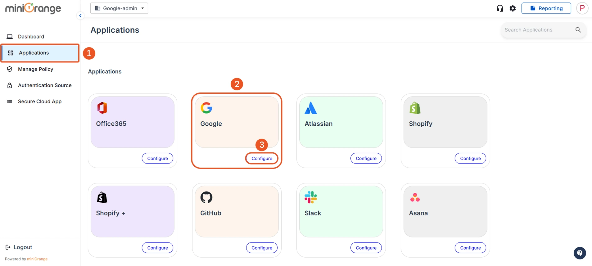 Google workspace with your Google Admin console