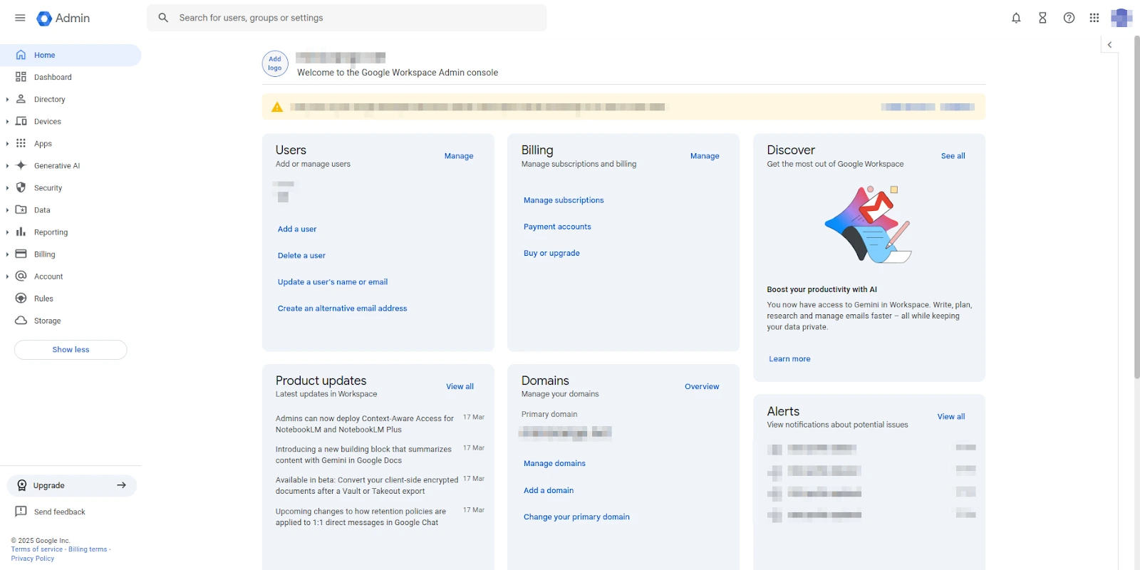 Google Admin Dashboard CASB
