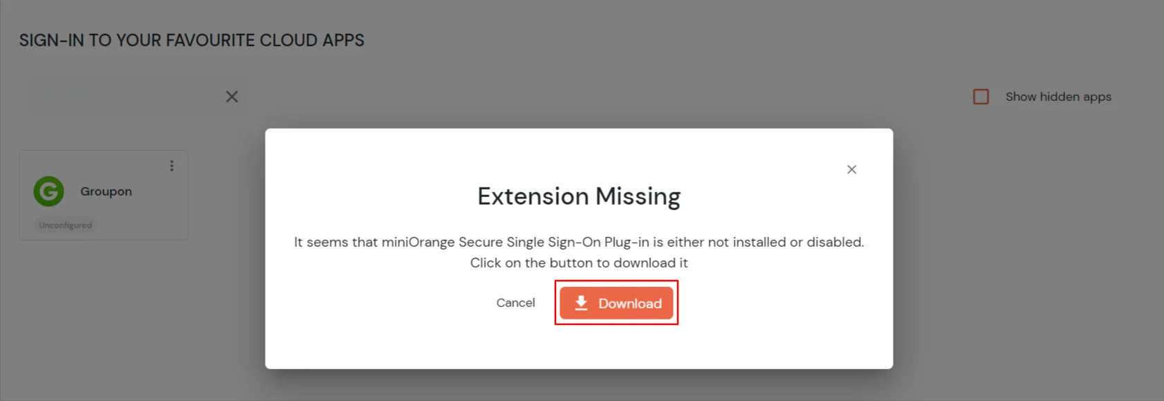 Groupon Single Sign-On (SSO) Download Extension