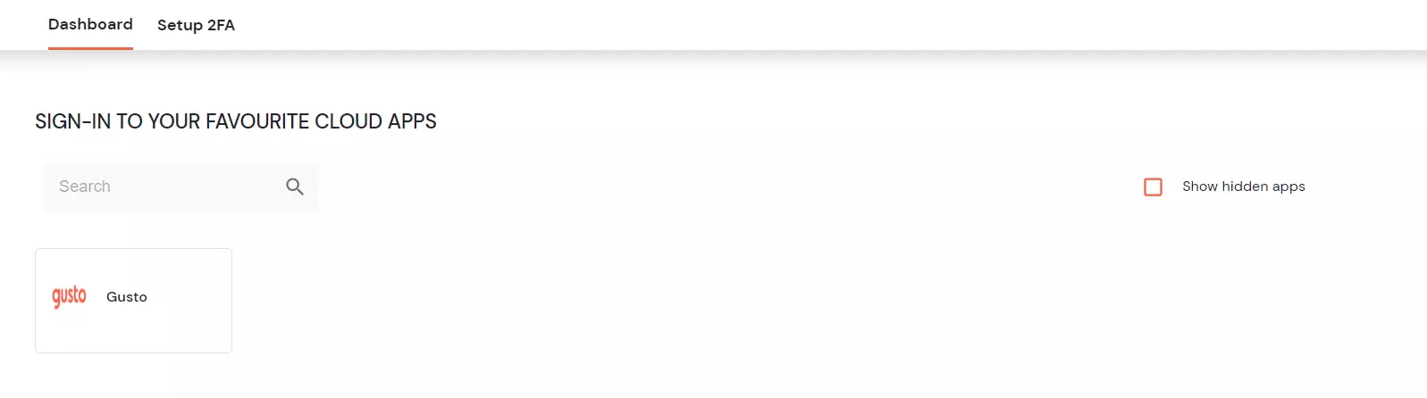 Gusto Single Sign-On (SSO) manage apps