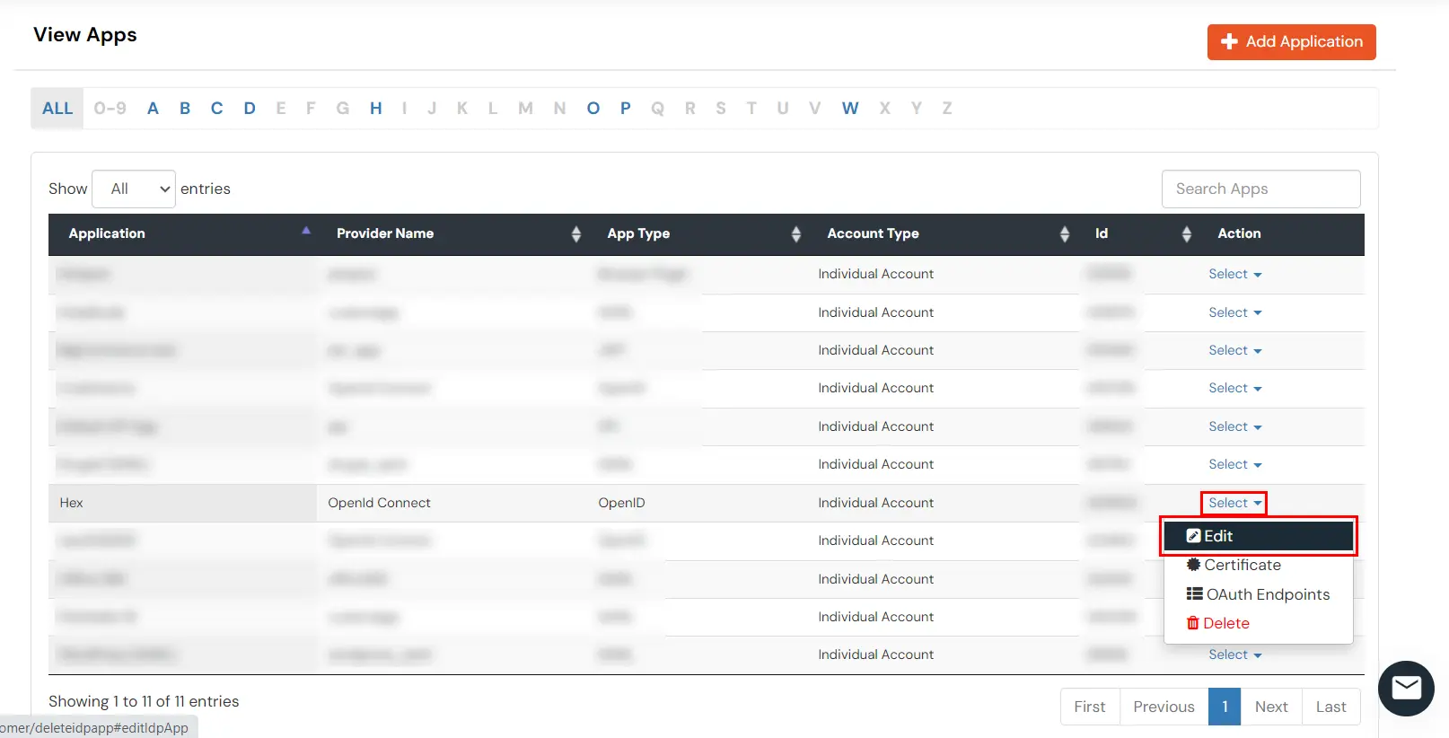 Single Sign-On (sso)for Hex edit application