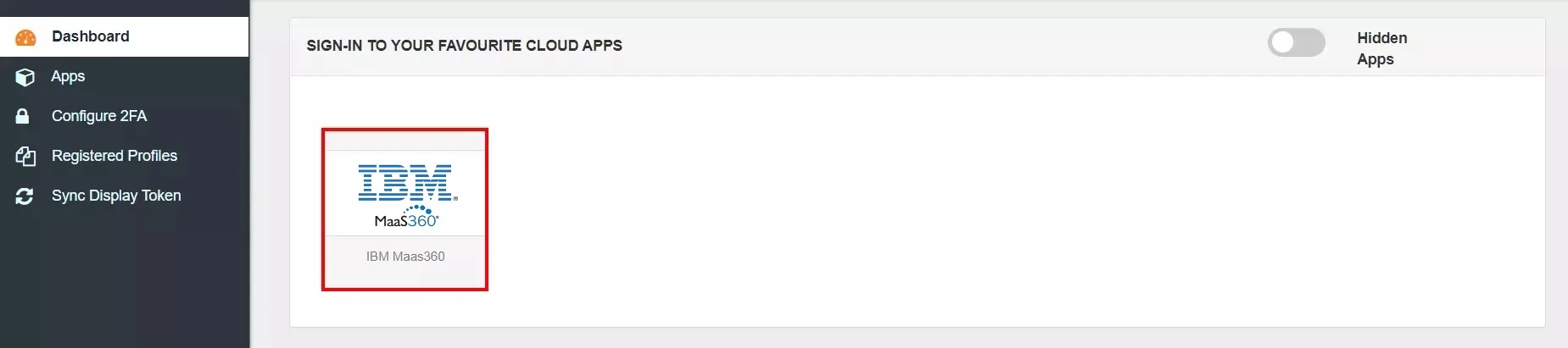 IBM MaaS360 Single Sign-On (SSO) manage apps