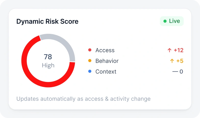 Dynamic Identity Risk Scoring