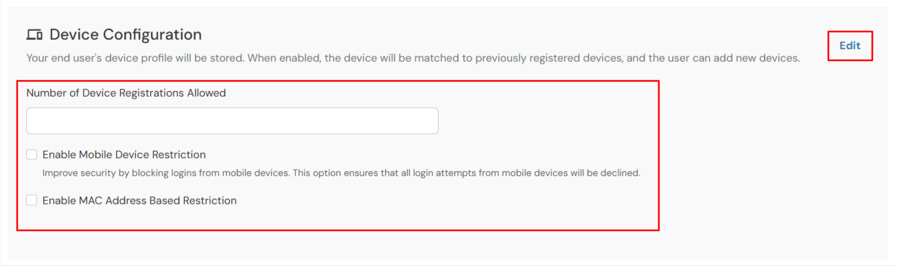 Adaptive Authentication: Device Restriction