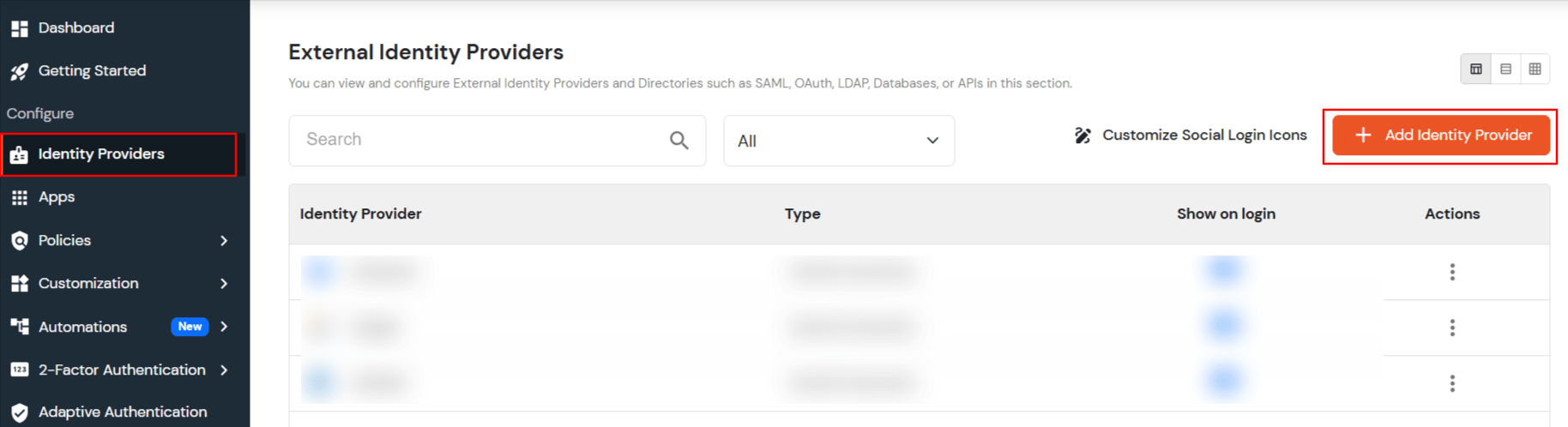 Azure AD as IDP: Add Identity Provider
