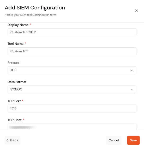 miniOrange Partner Portal Handbook: add-siem-configuration