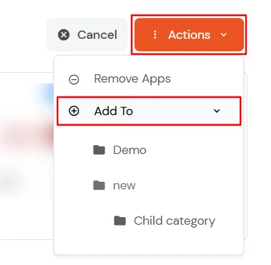 miniOrange Identity Platform Admin Handbook: Actions dropdown