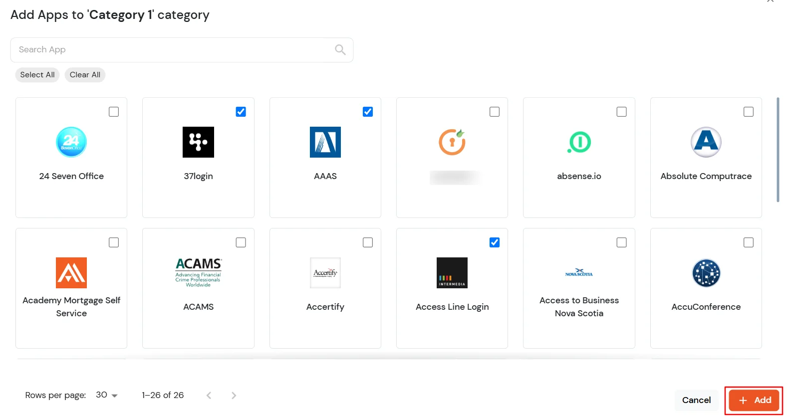 miniOrange Identity Platform Partner Portal Handbook: Select applications