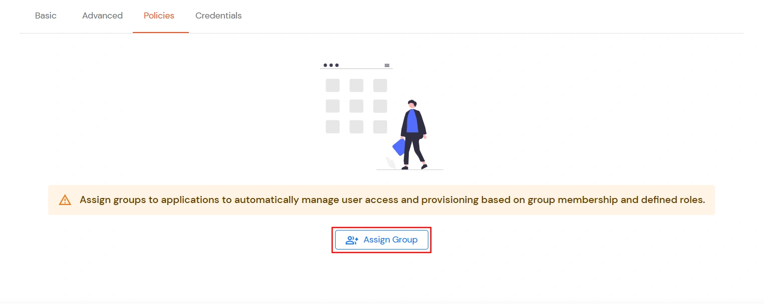 Zoho Docs Single Sign-On (SSO) assign group application policy