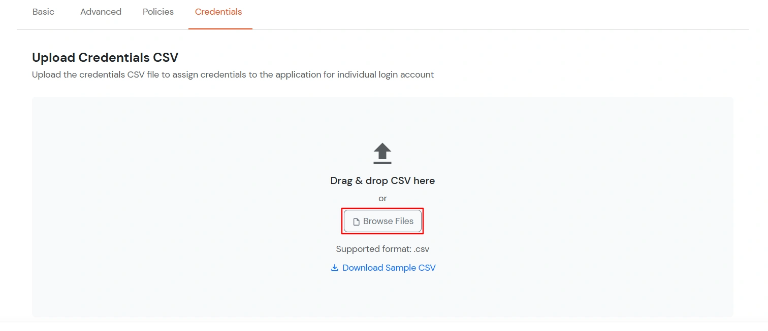 Zoho Docs Single Sign-On (SSO) browse csv file user credentials