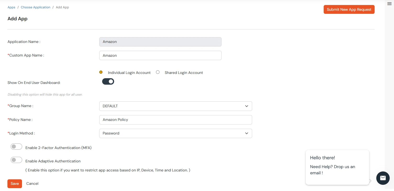 miniOrange Identity Platform Admin Handbook: app details