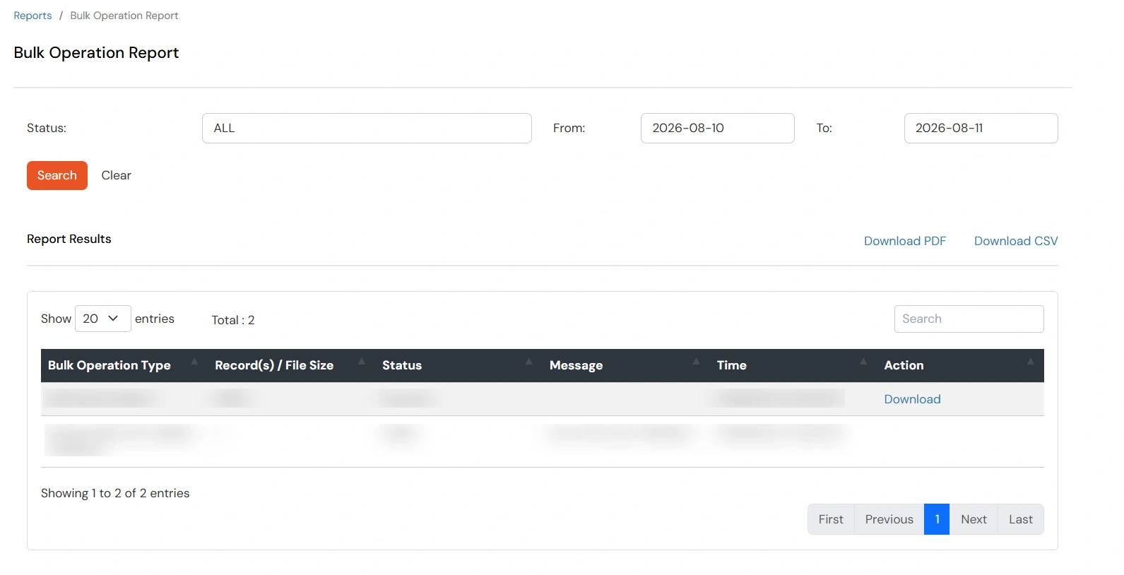 miniOrange Identity Platform Admin Handbook: Bulk Export Report Download