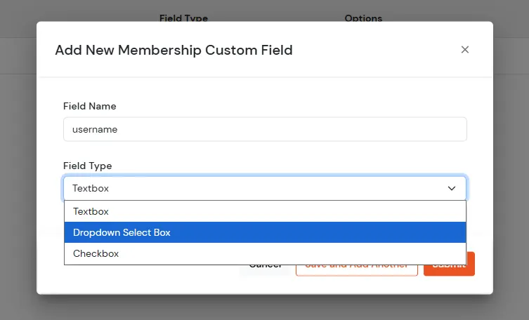miniOrange Identity Platform Admin Handbook: Choose Field Type