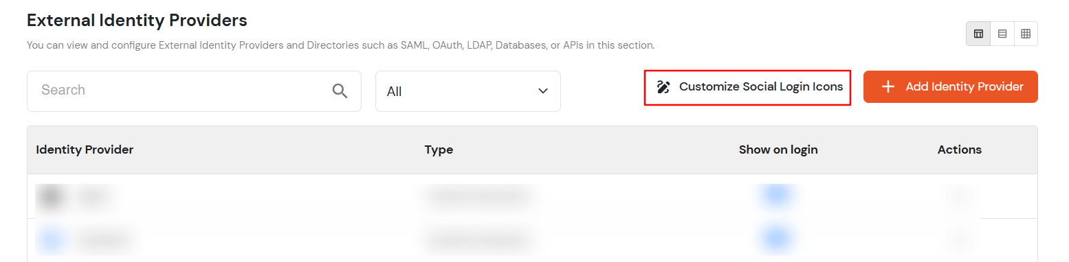 miniOrange Identity Platform Admin Handbook: Customize Social Login Icons