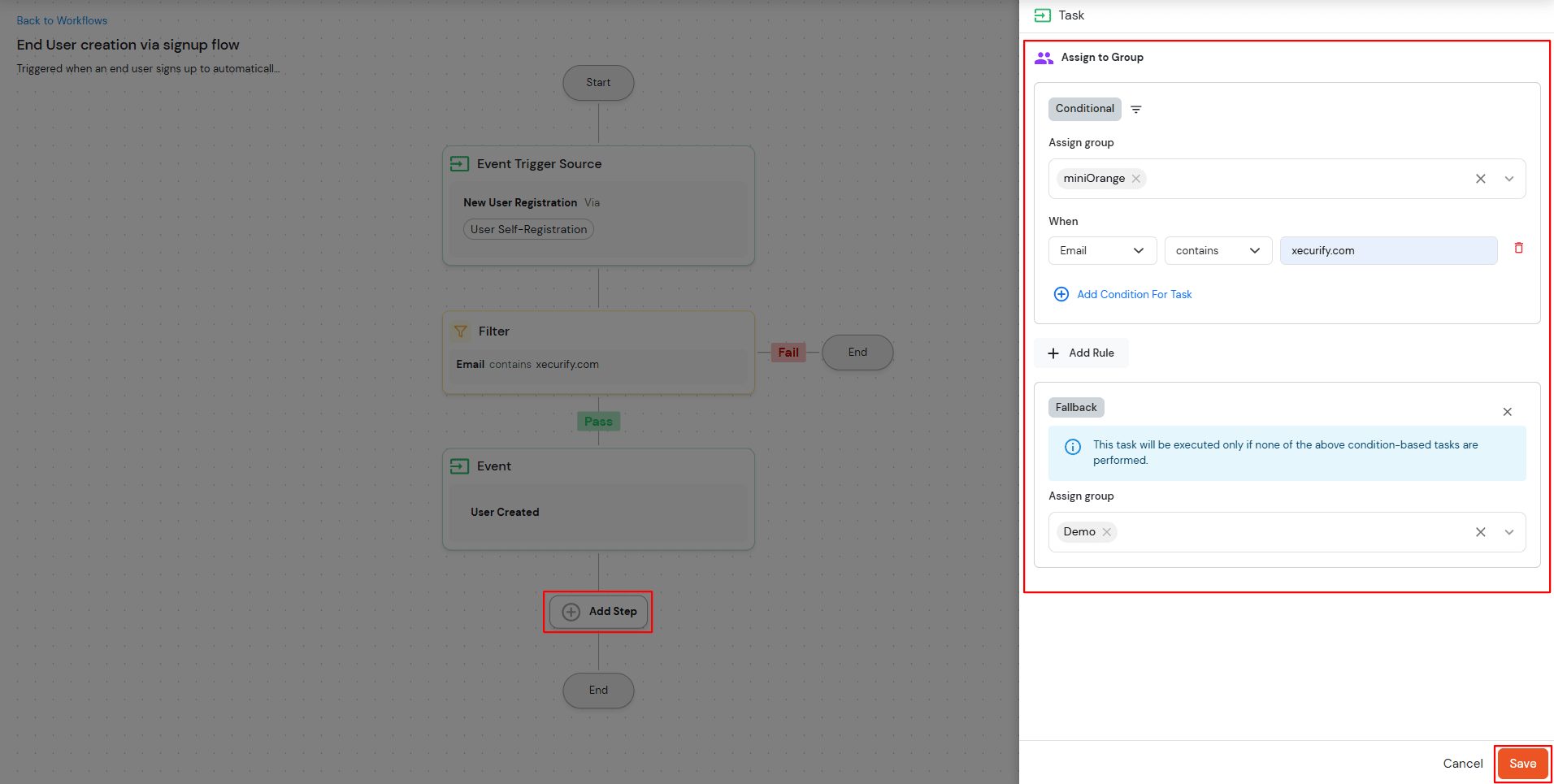 Configure Task in Admin handbook