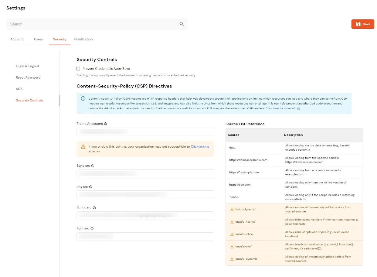 IDP product global setting