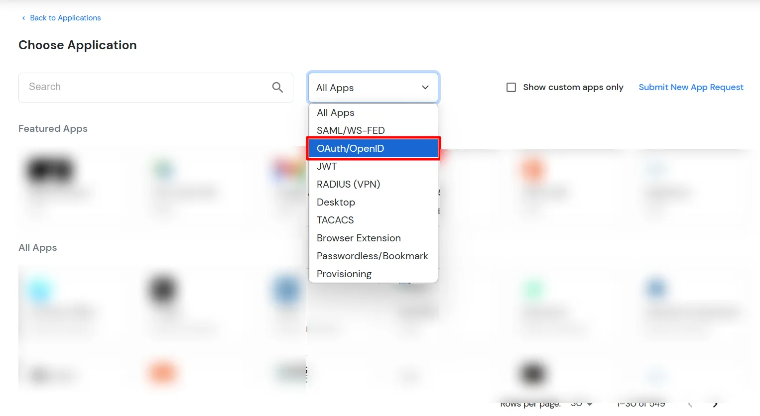 Single Sign-On (sso) for circle - select OAuth/OIDC application type