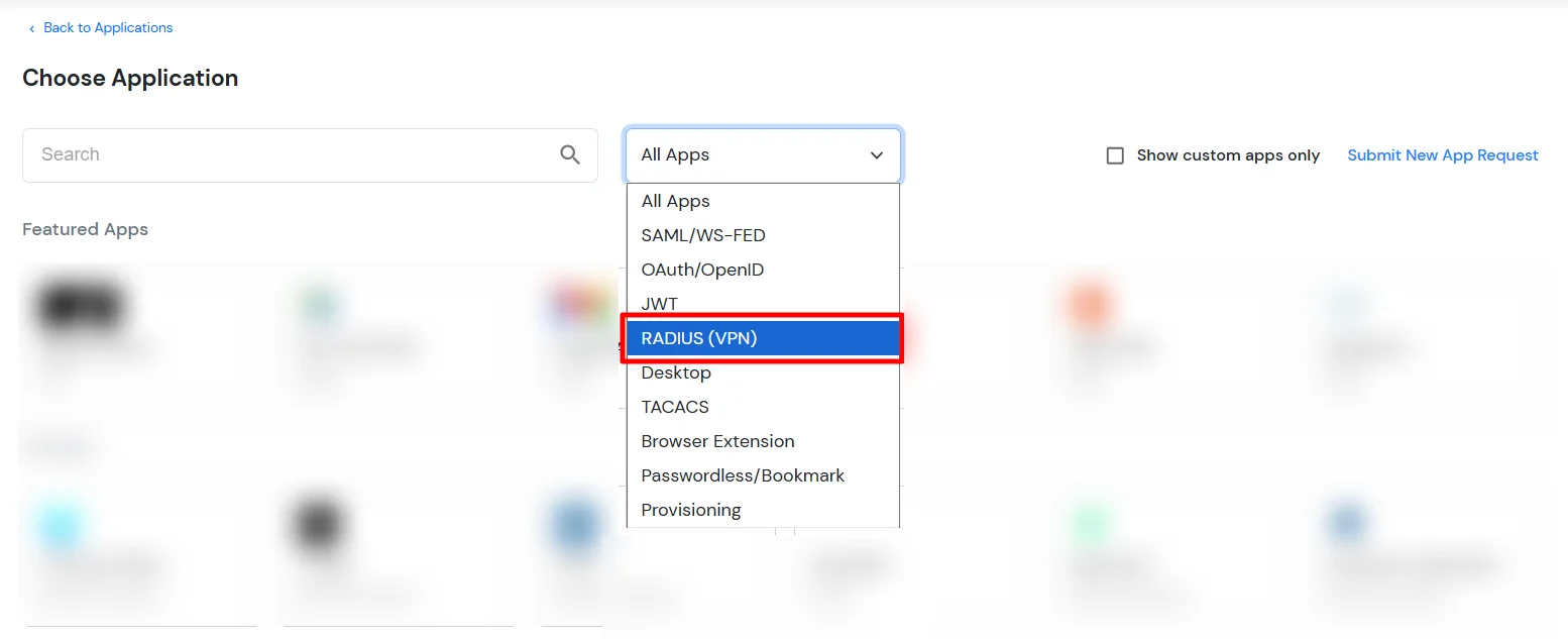 miniOrange Identity Platform Admin Handbook: Radius app type