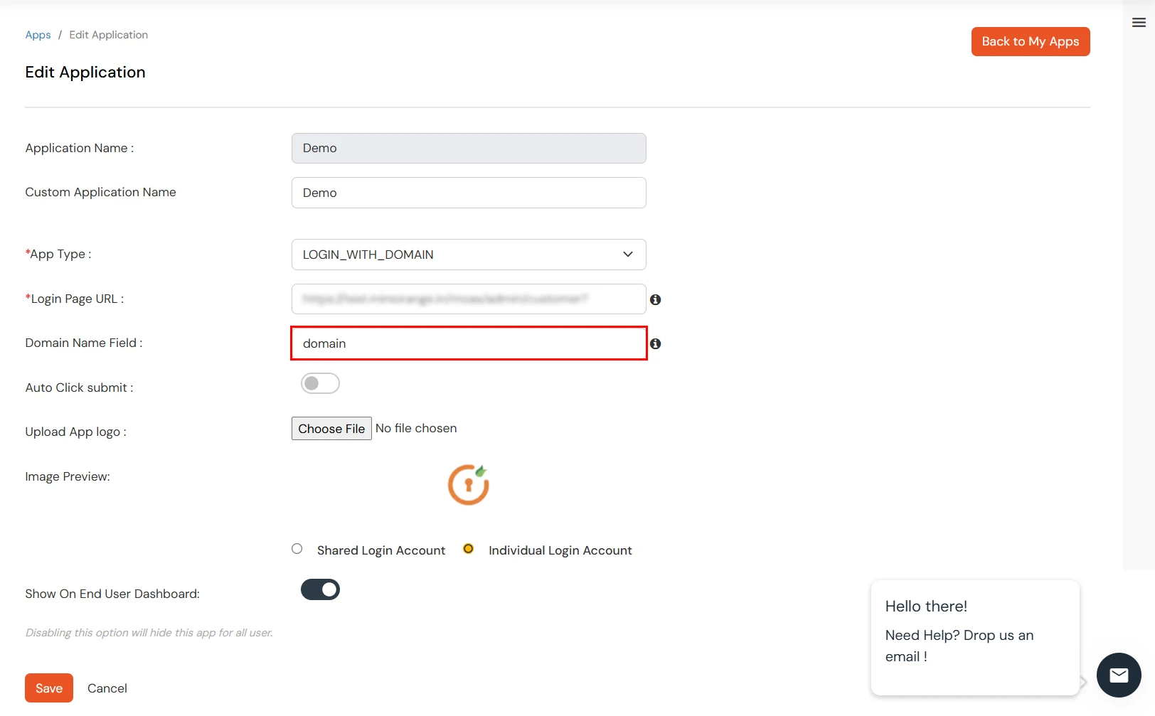 miniOrange Identity Platform Admin Handbook: Edit app