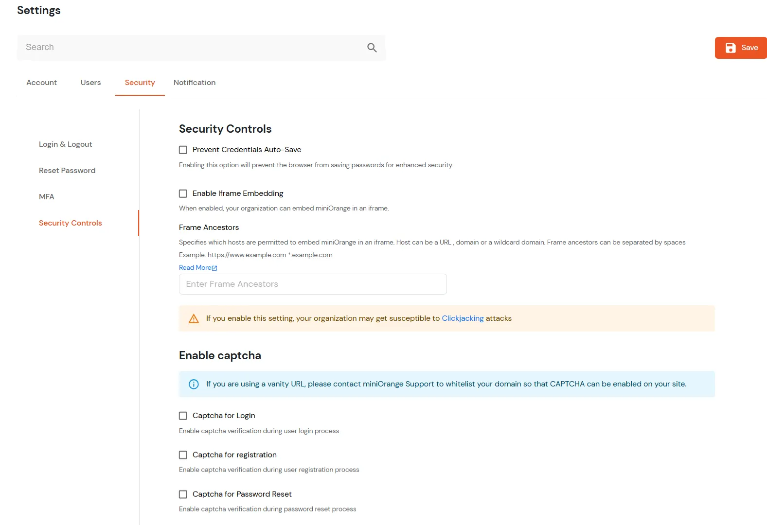 IDP product global setting