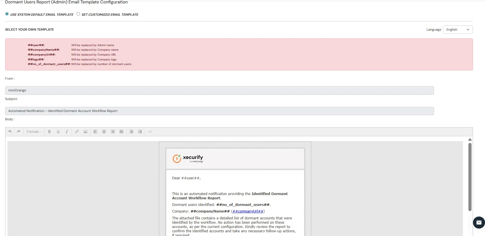 Dormant User Report in Admin Handbook