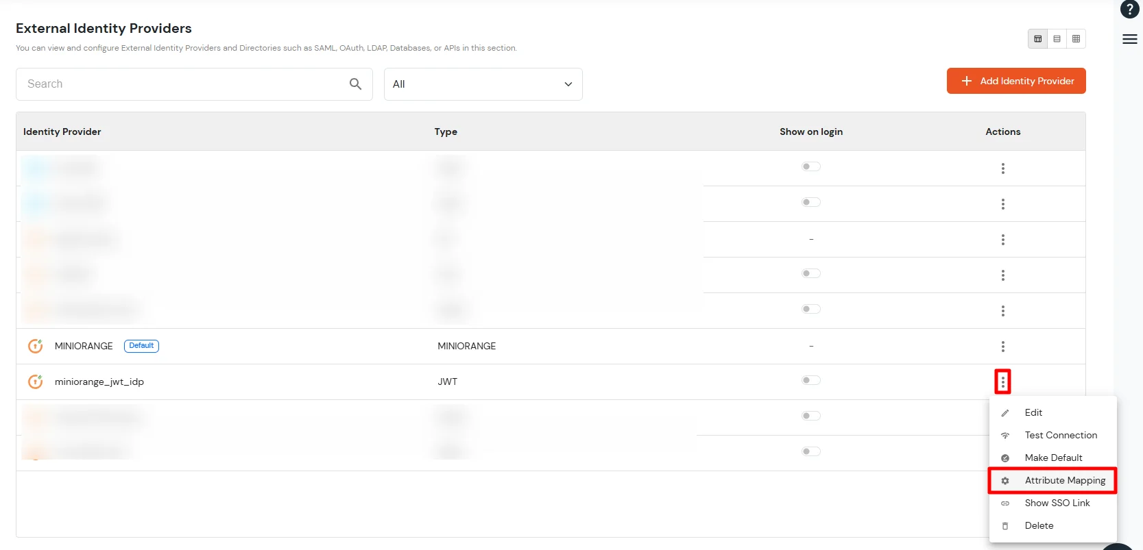Just in Time Provisioning Configuration: Configure Attribute Mapping