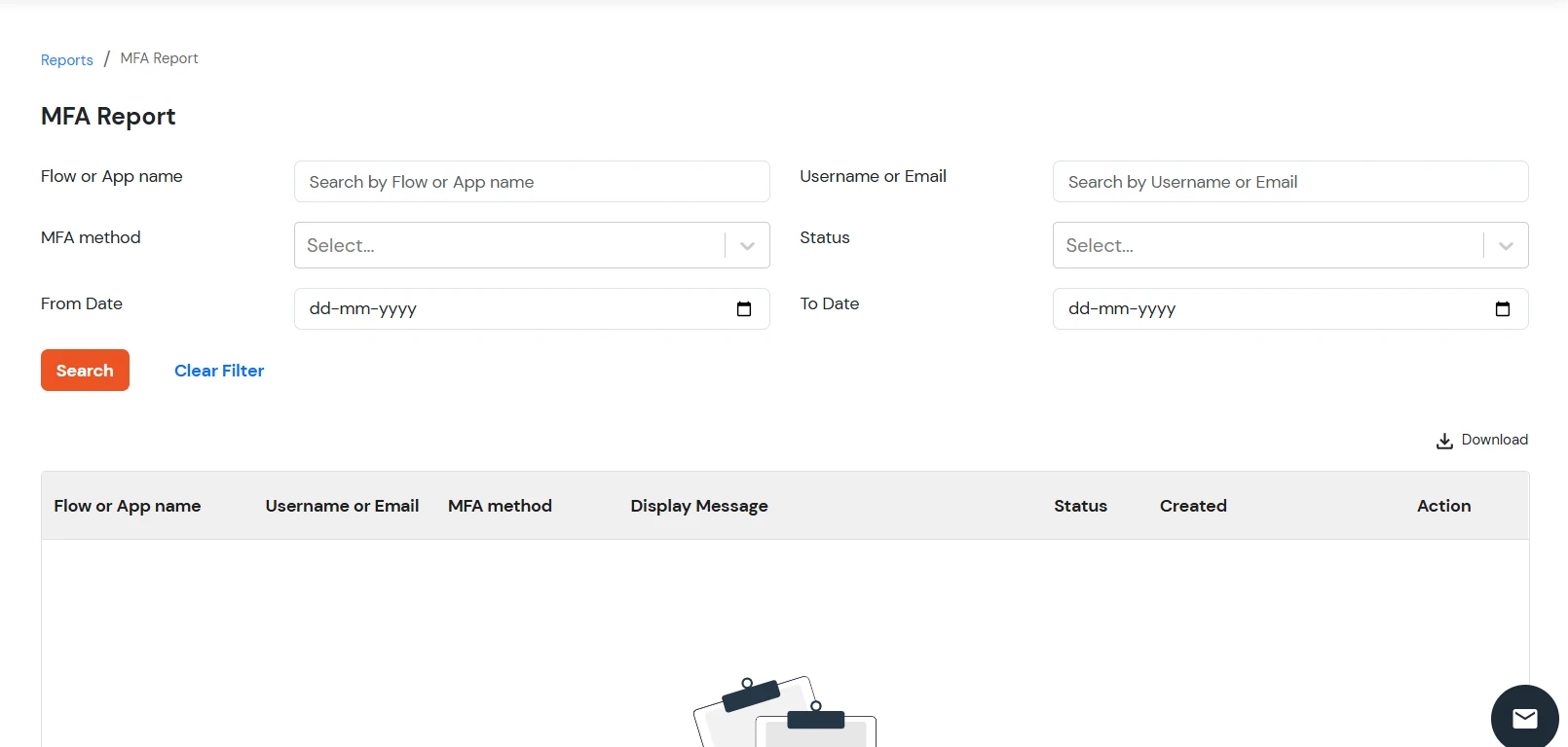 miniOrange Identity Platform Admin Handbook: MFA Report