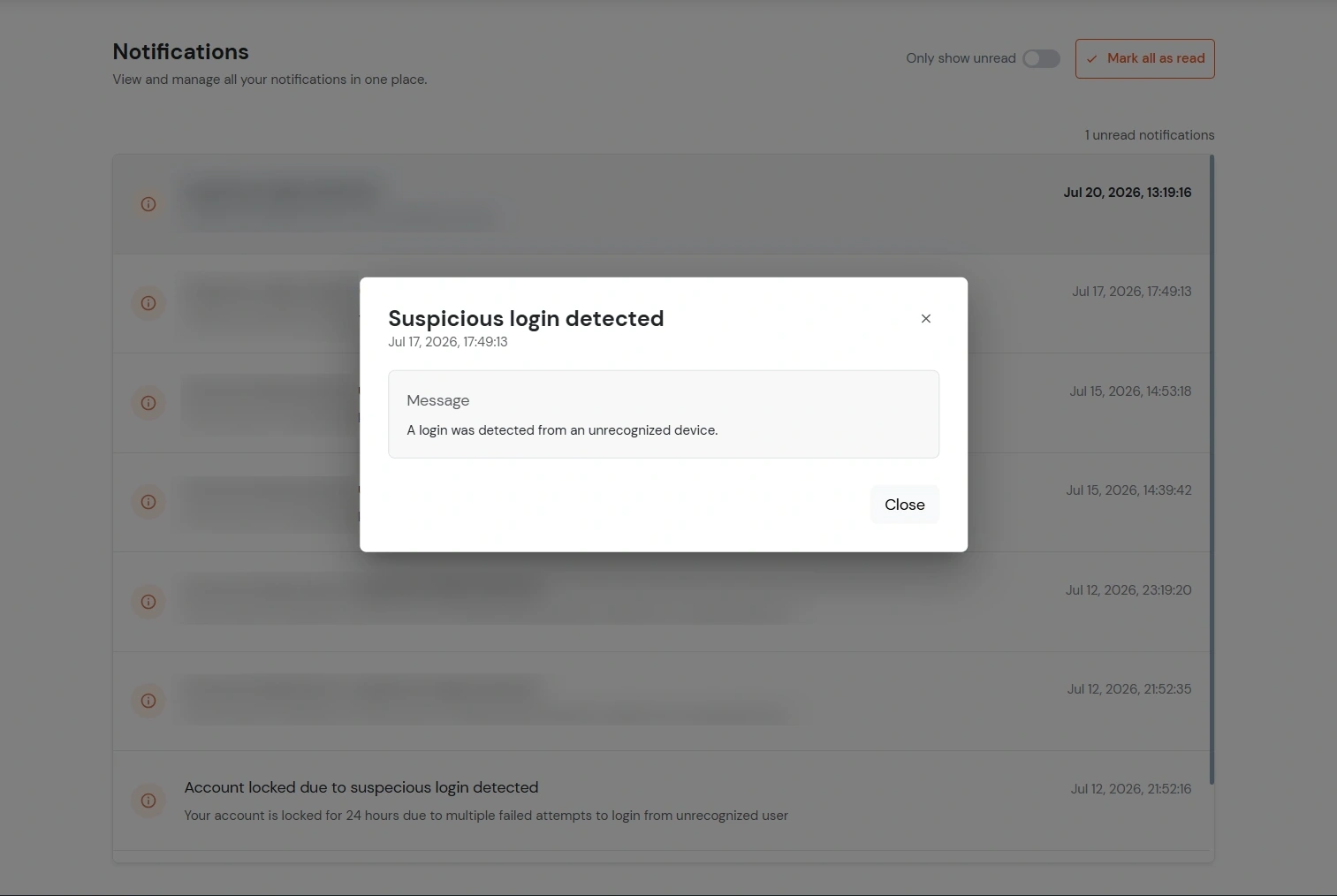 miniOrange Identity Platform Admin Handbook: Notification details