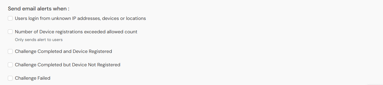 adaptive authentication Action for behavior Change Configuration