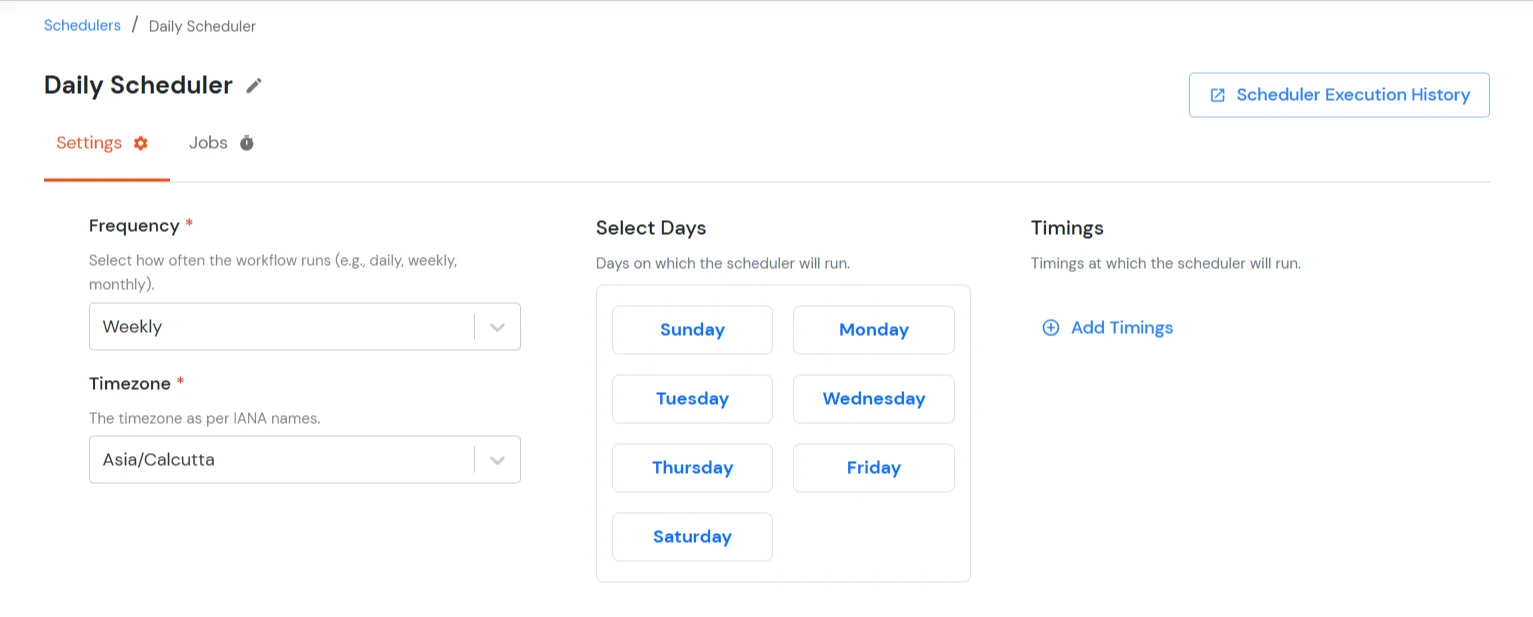 Weekly Scheduler in Admin Handbook