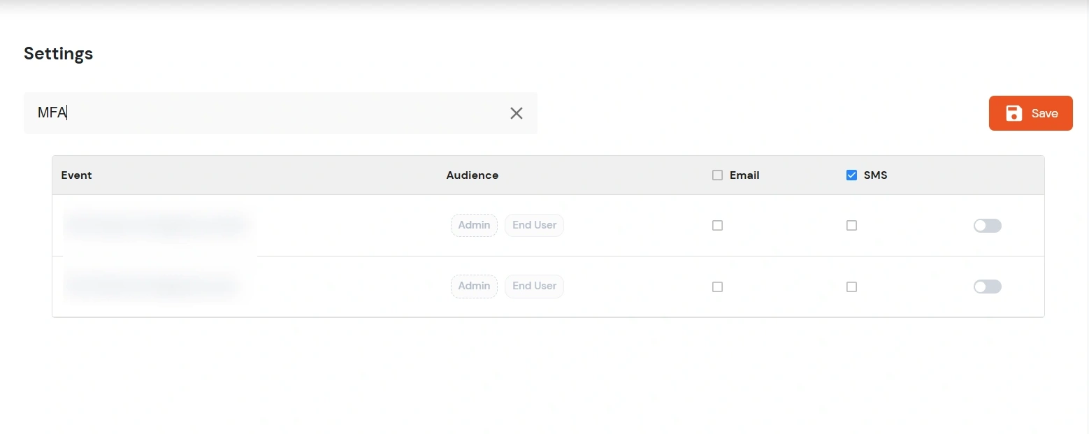 miniOrange Identity Platform Admin Handbook: Search notification event