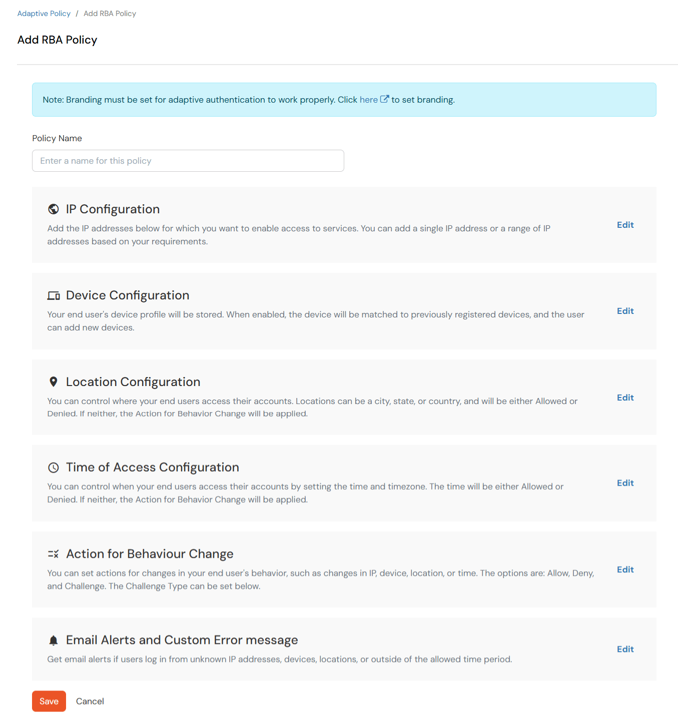 adaptive authentication add policy