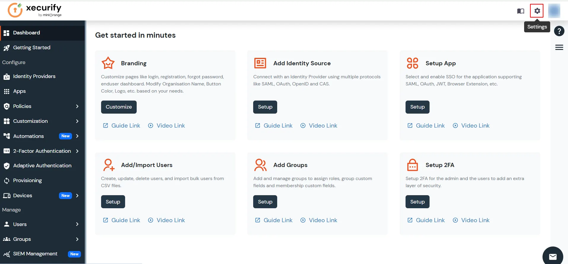 IDP product global setting