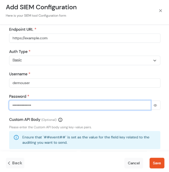 miniOrange Partner Portal Handbook: siem configuration