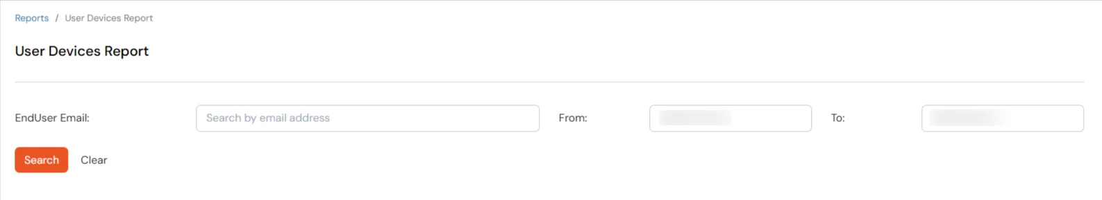 miniOrange Identity Platform Admin Handbook: User Devices Report filters