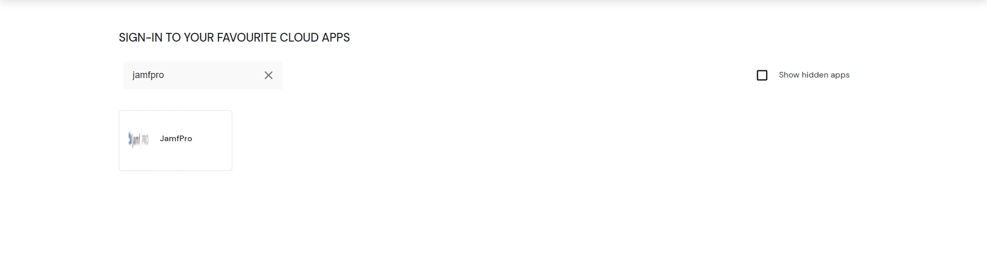 Jamf Pro Single Sign-On (SSO) manage apps