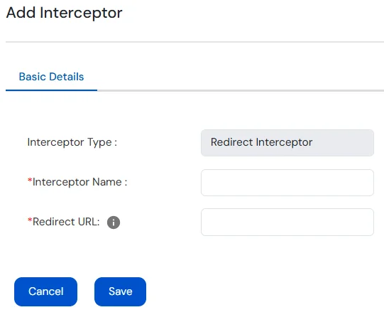 Setup miniOrange Access Gateway : Redirect Interceptor details