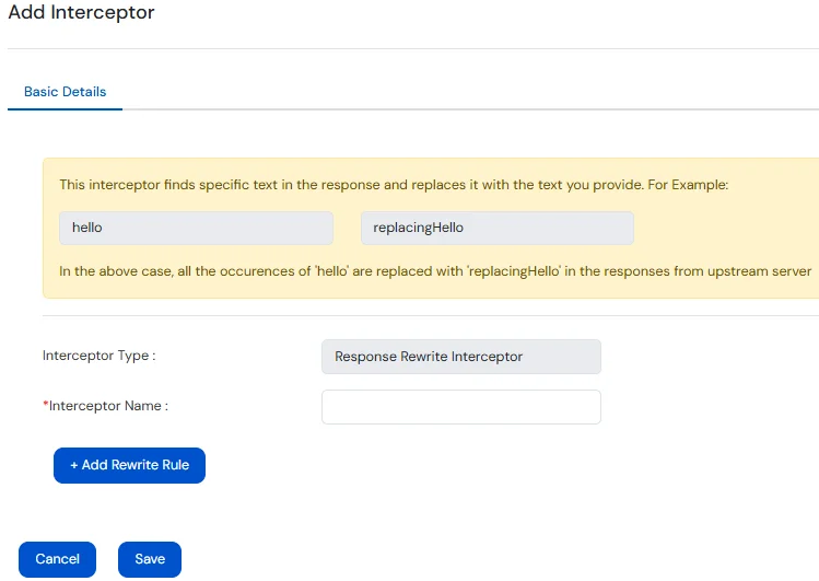 Setup miniOrange Access Gateway : Response Rewrite Interceptor