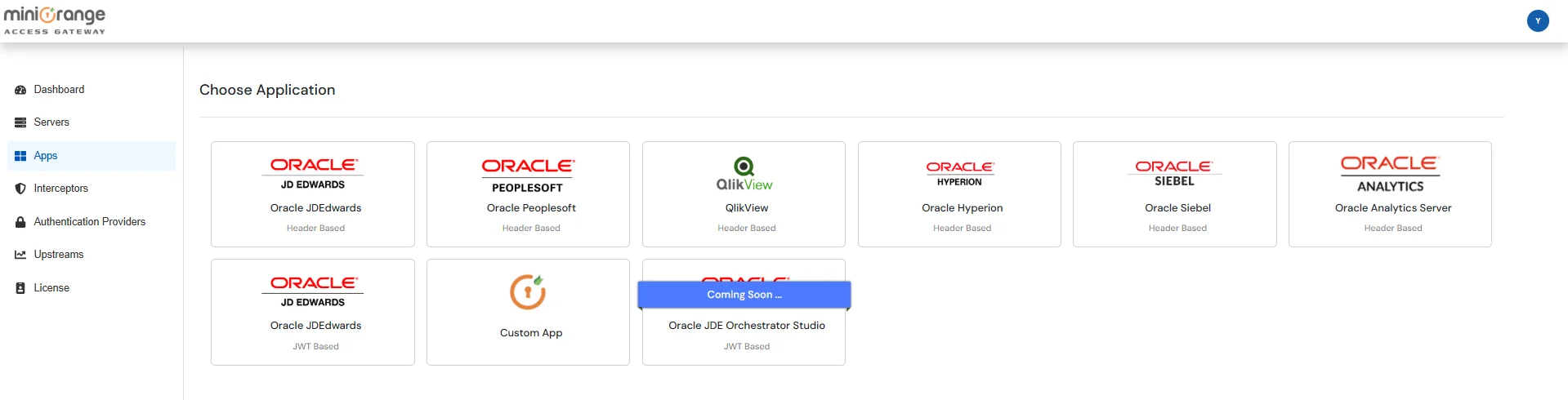 Setup JD Edwards via miniOrange access gateway