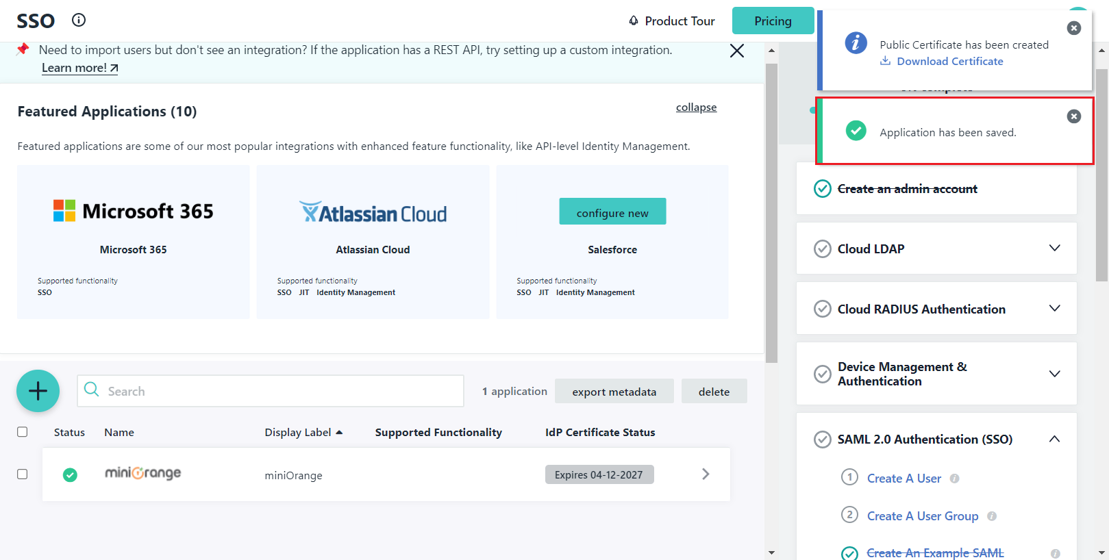 Configure JumpCloud SSO (JumpCloud as IDP)